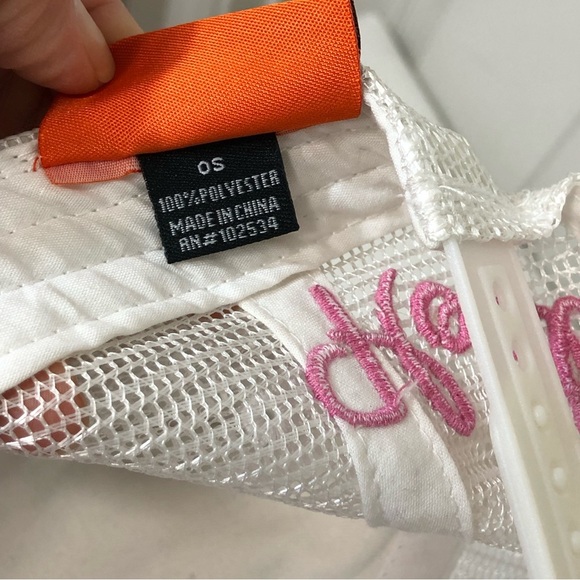 Hooters Rare Mesh Trucker Pink Brown Aol Heart Cupid Snap Back Adjustable Hat - Picture 13 of 13